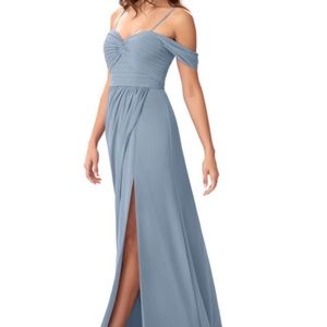 Azazie Millie Bridesmaids Dress in Dusty Blue-12